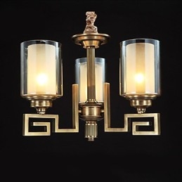 Lampe im chinesischen Stil, Kupferlampe, Kupferlampe