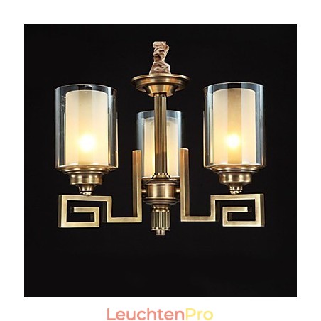Lampe im chinesischen Stil, Kupferlampe, Kupferlampe Lampe im chinesischen Stil, Kupferlampe, Kupferlampe