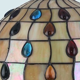 Europäischer ländlicher kreativer Kunst-Buntglas-Kronleuchter, der alte Wege wiederherstellt, Lampenlicht