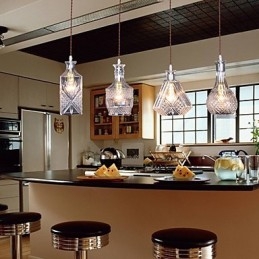 40W * 4 Moderne zeitgenössische traditionelle klassische Vintage Insel Metall Pendelleuchte