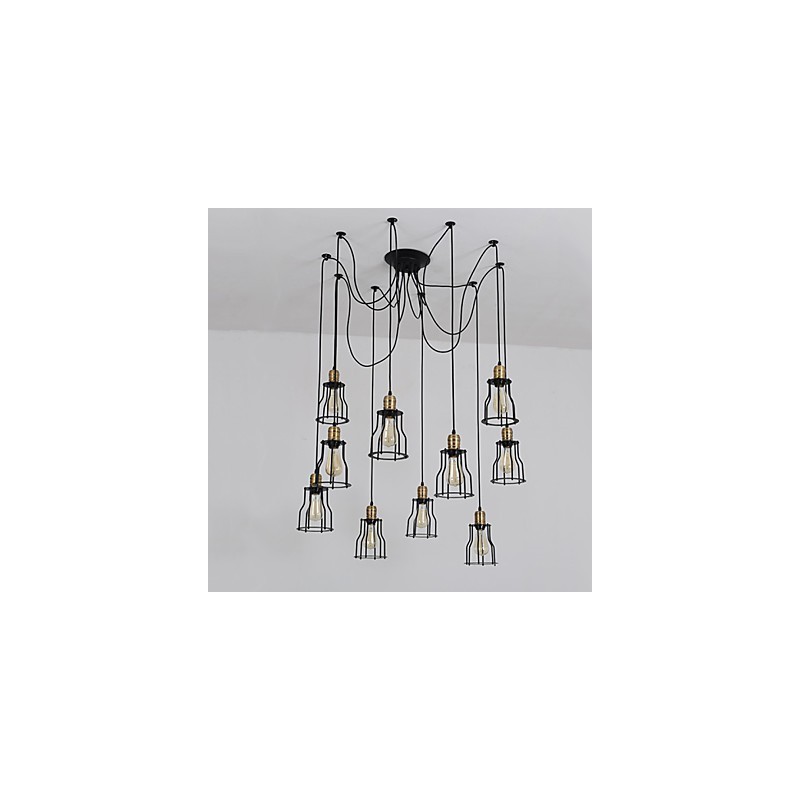 Vintage Edison Mehrere Ajustable DIY Decke Lampe Licht Anhänger Beleuchtung Kronleuchter Moderne Chic Industrielle Esszimmer