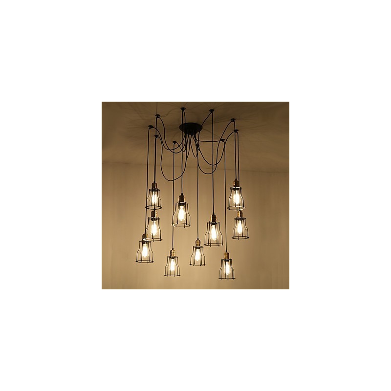 Vintage Edison Mehrere Ajustable DIY Decke Lampe Licht Anhänger Beleuchtung Kronleuchter Moderne Chic Industrielle Esszimmer
