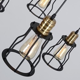 Vintage Edison Mehrere Ajustable DIY Decke Lampe Licht Anhänger Beleuchtung Kronleuchter Moderne Chic Industrielle Esszimmer