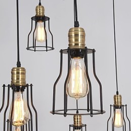 Vintage Edison Mehrere Ajustable DIY Decke Lampe Licht Anhänger Beleuchtung Kronleuchter Moderne Chic Industrielle Esszimmer