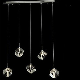Mode Kristall Lampe Fünf Kopf Kristall Anhänger