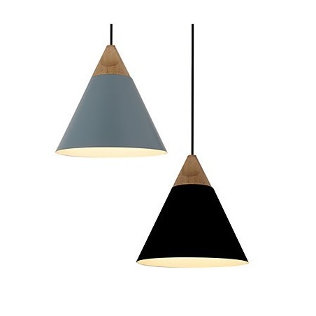 Mini Künstlerische Kegel Pendelleuchte 1 Licht Mordern Simplicity Finish Schwarz Weiß Staubblau Aluminium & Holz Droplight Mini Künstlerische Kegel Pendelleuchte 1 Licht Mordern Simplicity Finish Schwarz Weiß Staubblau Aluminium & Holz Droplight