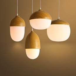 Nordic Vertraglich Pilz Kreative Nüsse Einzelkopf Glas Kronleuchter Lampe Licht
