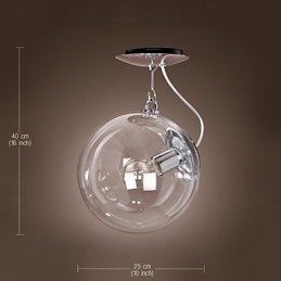 Moderne zeitgenössische Globe Mini-Stil eloxierte Pendelleuchte