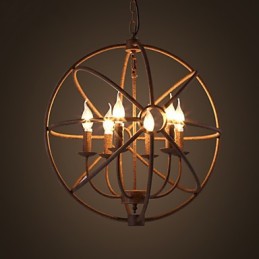 Sitzende Lichter Nordic Country Schmiedeeisen Amerikanischen Retro Kerze Kronleuchter Der Schwarze Kronleuchter