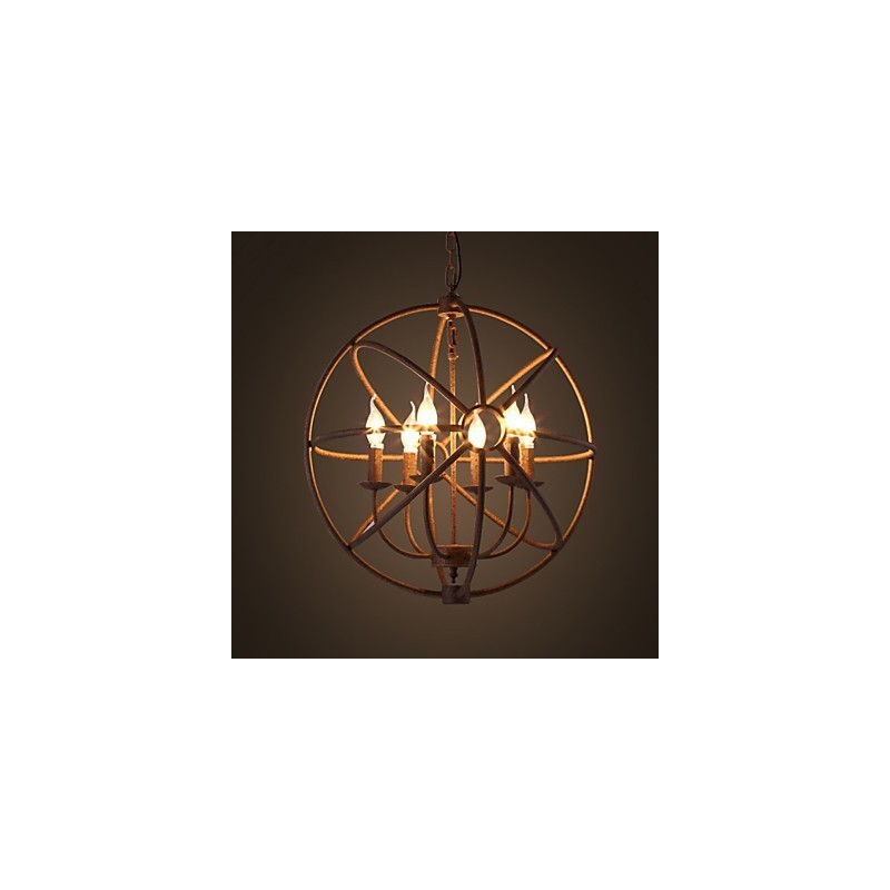 Sitzende Lichter Nordic Country Schmiedeeisen Amerikanischen Retro Kerze Kronleuchter Der Schwarze Kronleuchter
