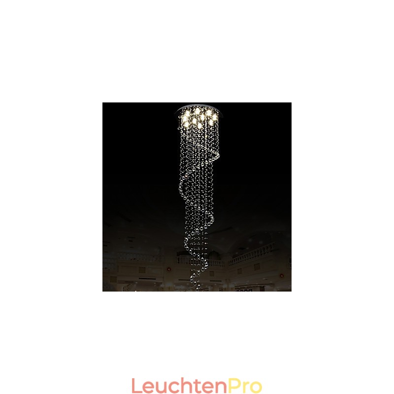 Moderne Kristall Pendelleuchte Kronleuchter Beleuchtung Lampen Leuchten mit Einzelner Spirale D70CM H250CM