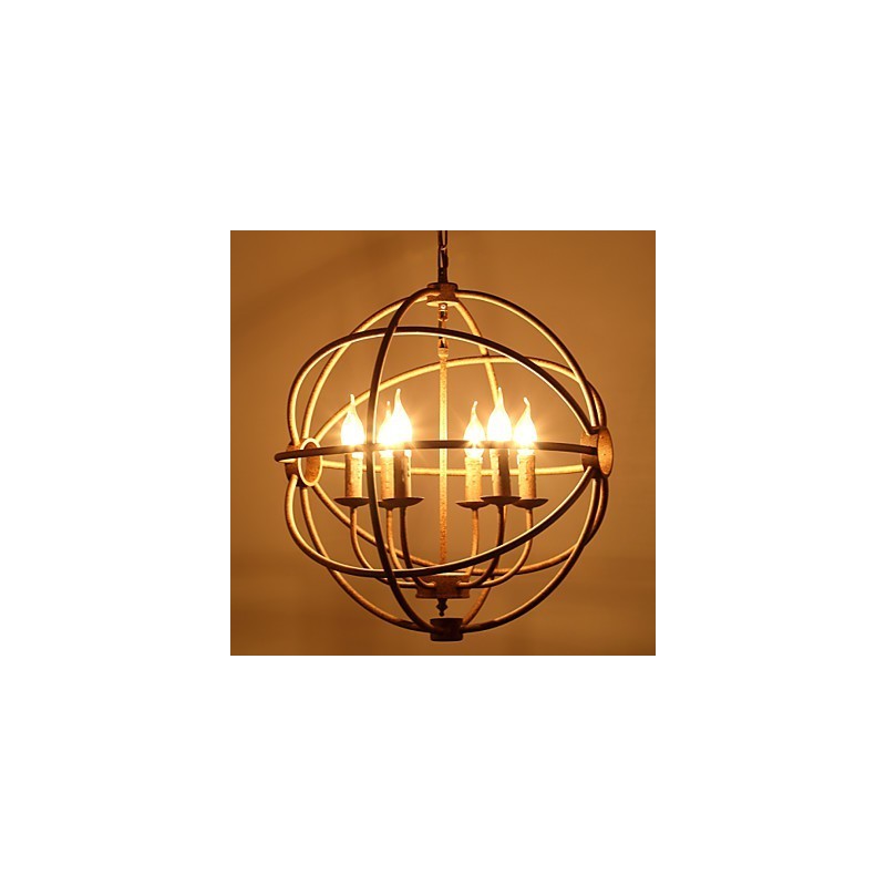 Sitzende Lichter Nordic Country Schmiedeeisen Amerikanischen Retro Kerze Kronleuchter Der Schwarze Kronleuchter