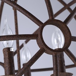 Sitzende Lichter Nordic Country Schmiedeeisen Amerikanischen Retro Kerze Kronleuchter Der Schwarze Kronleuchter
