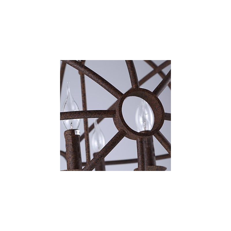 Sitzende Lichter Nordic Country Schmiedeeisen Amerikanischen Retro Kerze Kronleuchter Der Schwarze Kronleuchter