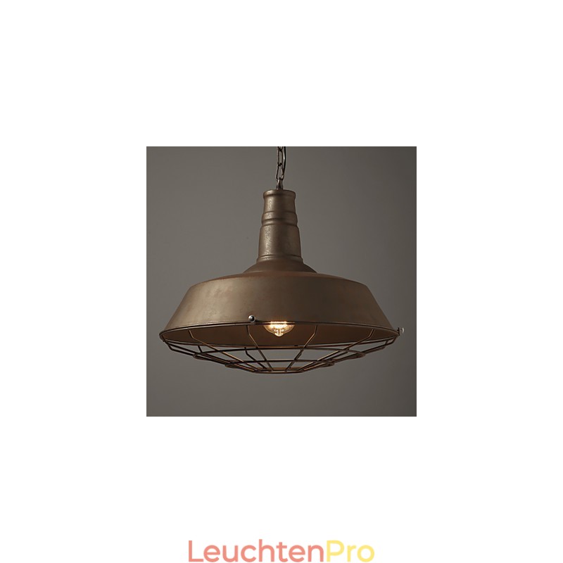 Retro Pendelleuchte 1 Licht Altmetall Materila Shade Shop