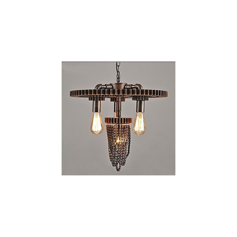 Industrielle Wind Cafe Studio Gear Dreikopflampe