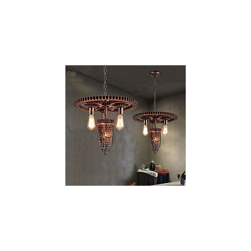 Industrielle Wind Cafe Studio Gear Dreikopflampe