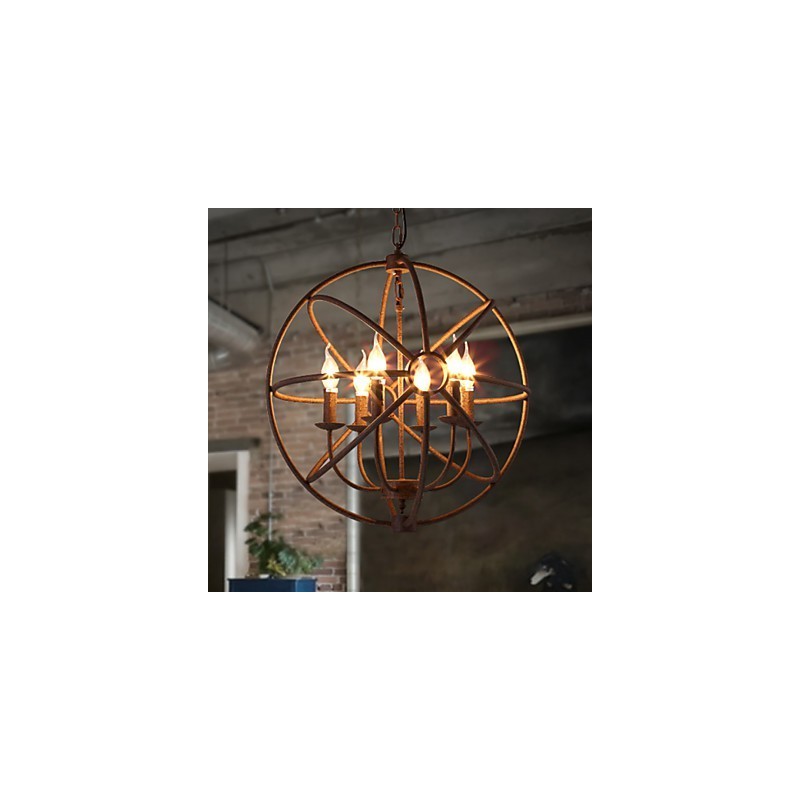 Sitzende Lichter Nordic Country Schmiedeeisen Amerikanischen Retro Kerze Kronleuchter Der Schwarze Kronleuchter