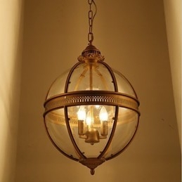 Eisen Bronze Kronleuchter Lampe Glas