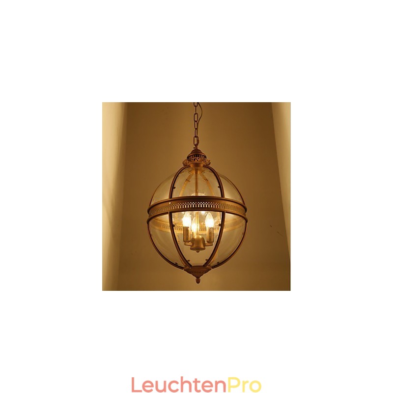 Eisen Bronze Kronleuchter Lampe Glas