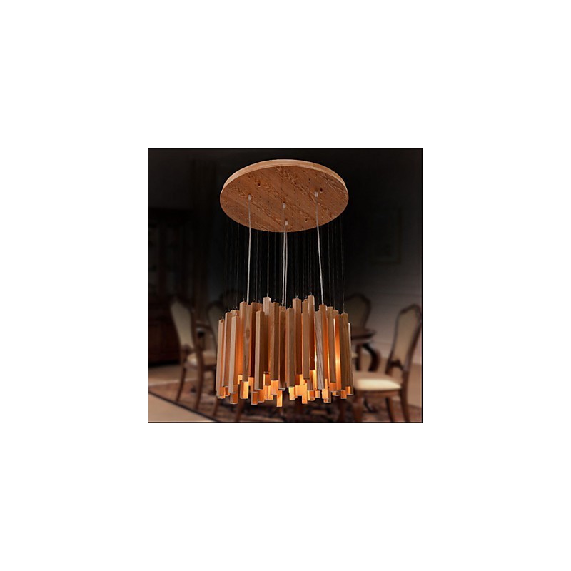 Hotel Engineering Wood Art Line Kronleuchter