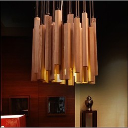 Hotel Engineering Wood Art Line Kronleuchter