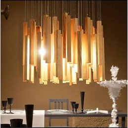 Hotel Engineering Wood Art Line Kronleuchter