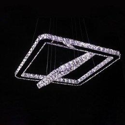 Moderne zeitgenössische Kristall-Metall-Pendelleuchte