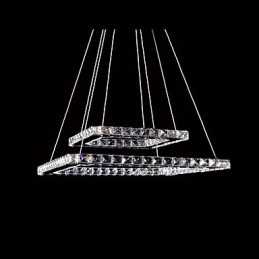 Moderne zeitgenössische Kristall-Metall-Pendelleuchte
