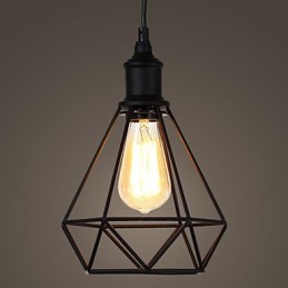 Amerikanischer kleiner Vogelkäfig-Anhänger aus Stahl im Vintage-Retro-Stil, DIY-Tropfenlicht, industrielle Beleuchtungsvorrichtung für die Heimdekoration