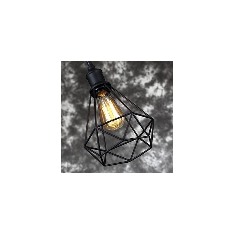 Amerikanischer kleiner Vogelkäfig-Anhänger aus Stahl im Vintage-Retro-Stil, DIY-Tropfenlicht, industrielle Beleuchtungsvorrichtung für die Heimdekoration