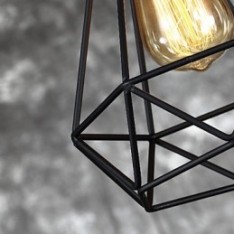 Amerikanischer kleiner Vogelkäfig-Anhänger aus Stahl im Vintage-Retro-Stil, DIY-Tropfenlicht, industrielle Beleuchtungsvorrichtung für die Heimdekoration