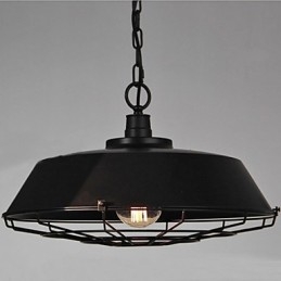 1-flammige Vintage-Pendelleuchte aus Metall