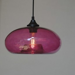 Moderne charakteristische Pendelleuchte mit 1 Licht und transparentem Schirm