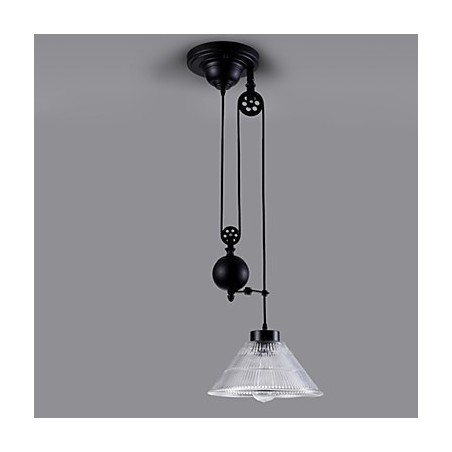 Vintage Pendelleuchte 1 Licht Insellicht Foyer-Anhänger Metall + Galss Vintage Pendelleuchte 1 Licht Insellicht Foyer-Anhänger Metall + Galss