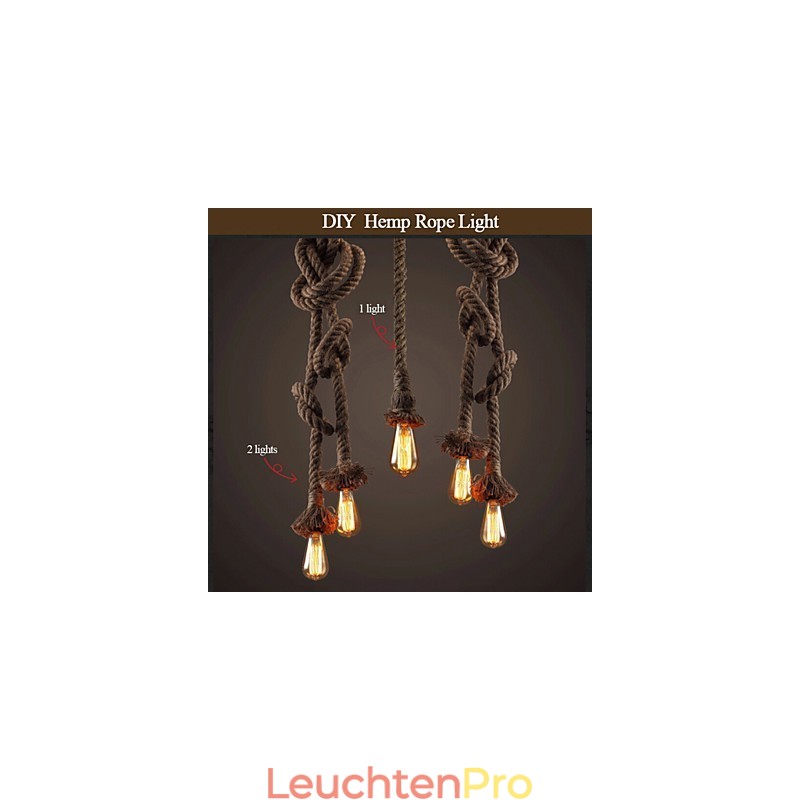 1 Licht DIY Kunst Hanfseil Licht Kreative Hanfseil Droplight