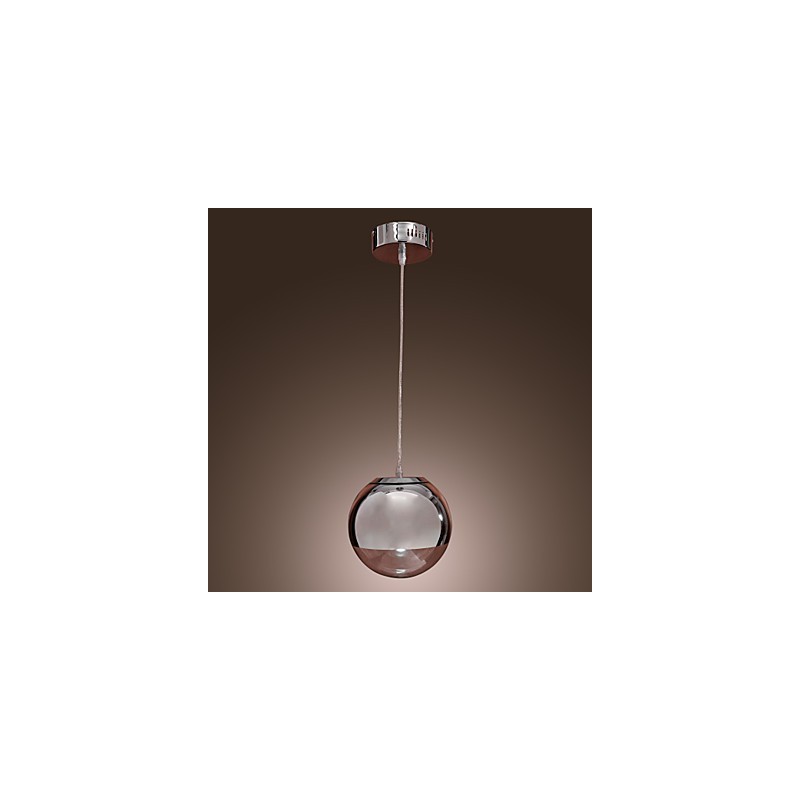 Moderne Pendelleuchte im Globe-Mini-Stil aus verchromtem Metall
