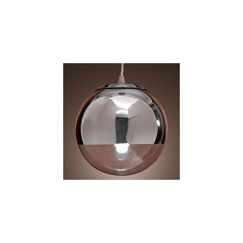 Moderne Pendelleuchte im Globe-Mini-Stil aus verchromtem Metall