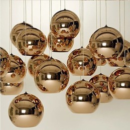 Kreative einfache Glas nordische Retro Galvanik Ball Pendelleuchte