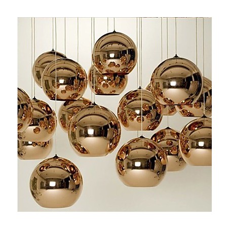 Kreative einfache Glas nordische Retro Galvanik Ball Pendelleuchte