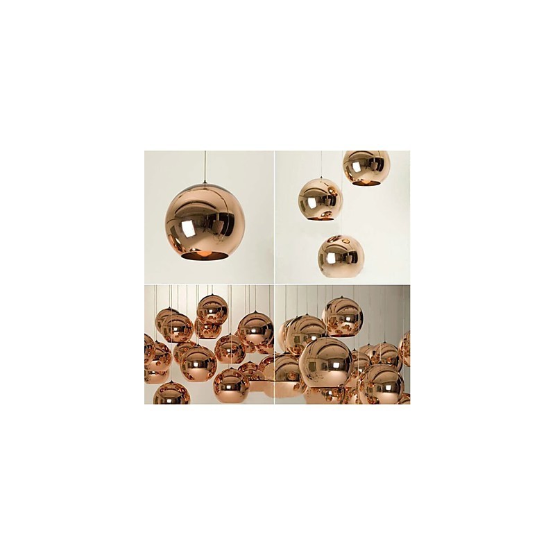 Kreative einfache Glas nordische Retro Galvanik Ball Pendelleuchte