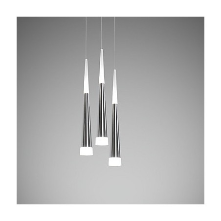 Dreifach Pendelleuchte Modern Zeitgenössisch Esszimmer Kinder Metall Rund Baldachin Dreifach Pendelleuchte Modern Zeitgenössisch Esszimmer Kinder Metall Rund Baldachin
