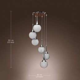 Moderner zeitgenössischer Globus, galvanisiertes Metall, Unterputzmontage