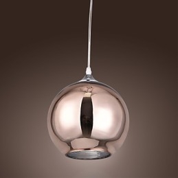 60 Moderne zeitgenössische Globus galvanisierte Metall Pendelleuchte