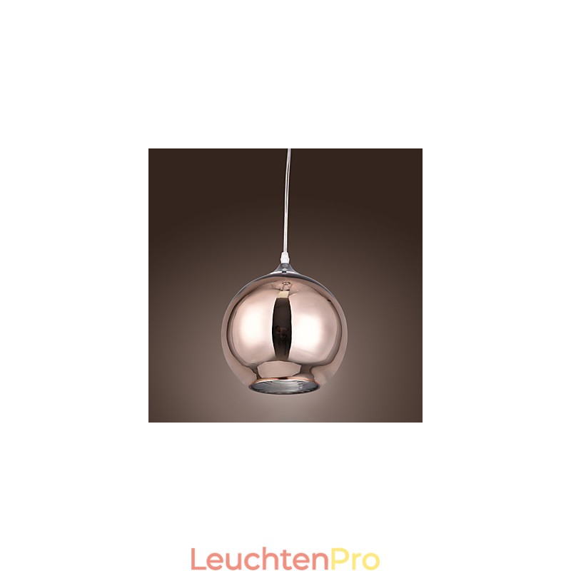 60 Moderne zeitgenössische Globus galvanisierte Metall Pendelleuchte