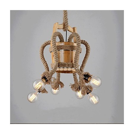 Holzfass-Kronleuchter Kreative Lampe Holzfass-Kronleuchter Kreative Lampe