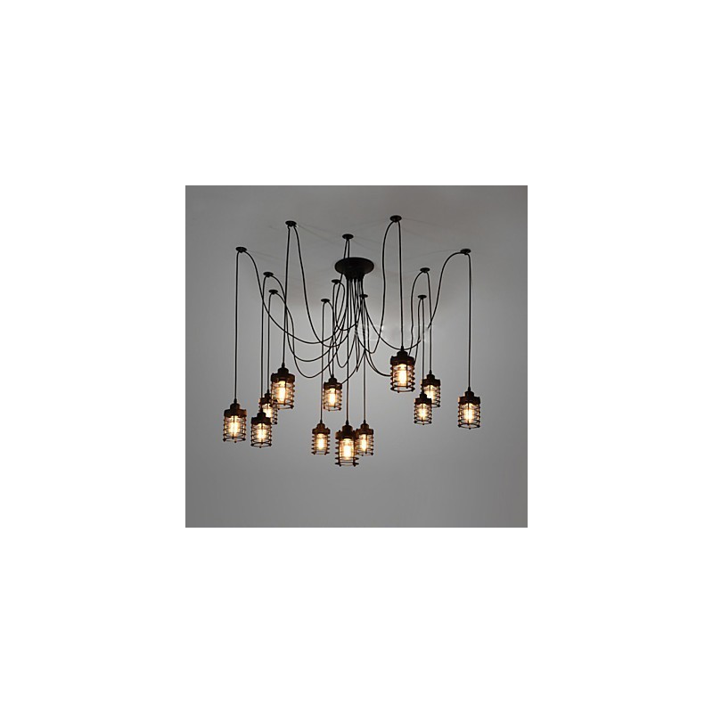 Vintage Edison Mehrere Ajustable DIY Decke Lampe Licht Anhänger Beleuchtung Kronleuchter Moderne Chic Industrielle Esszimmer