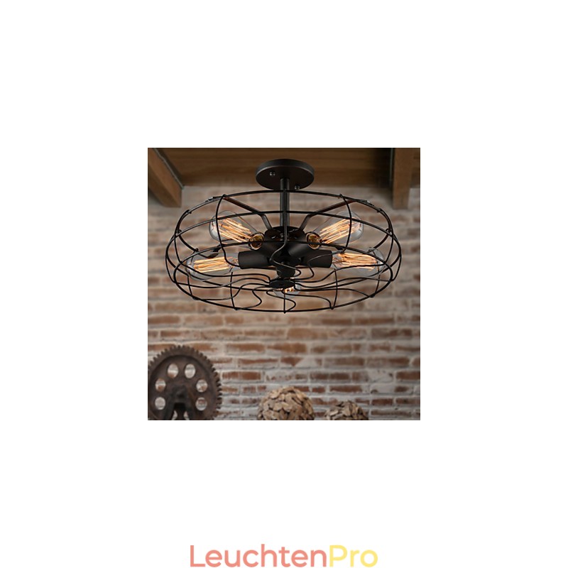 Loft Vintage Kreative Beleuchtung Lampen Amerikanischen Land Stil Minimalistischen Eisen Industrielle Fan Kronleuchter