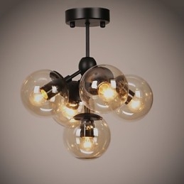 Kronleuchter 5 Lichter Glas Ball Lichter Retro Im Freien Garage Metall