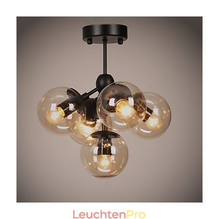 Kronleuchter 5 Lichter Glas Ball Lichter Retro Im Freien Garage Metall Kronleuchter 5 Lichter Glas Ball Lichter Retro Im Freien Garage Metall